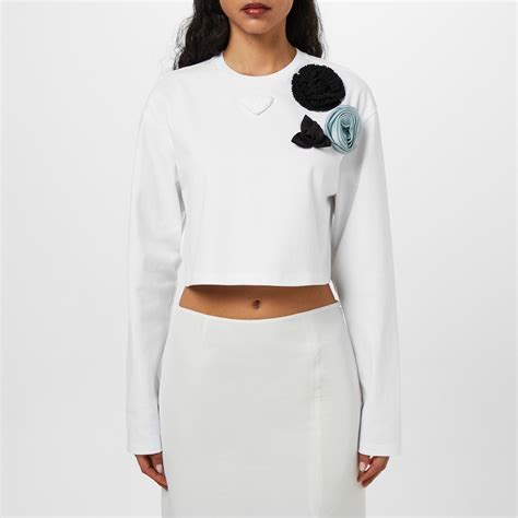 prada damen t-shirt|Prada long sleeve t shirt.